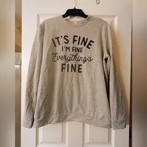 Gray Graphic Sweatshirt Size XL